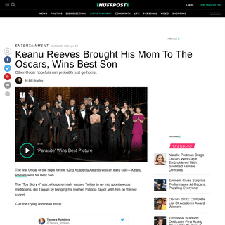 A complete backup of www.huffpost.com/entry/keanu-reeves-mom-oscars_n_5e40a397c5b6f1f57f137163