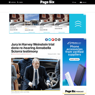 A complete backup of pagesix.com/2020/02/21/jury-in-harvey-weinstein-trial-done-re-hearing-annabella-sciorra-testimony/