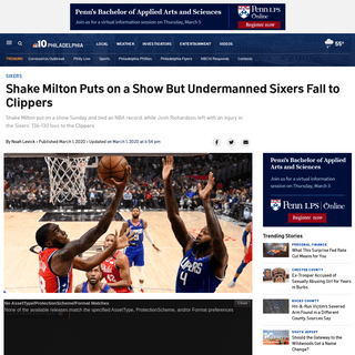 A complete backup of www.nbcphiladelphia.com/news/sports/sixers/shake-milton-puts-on-a-show-but-undermanned-sixers-fall-to-clipp