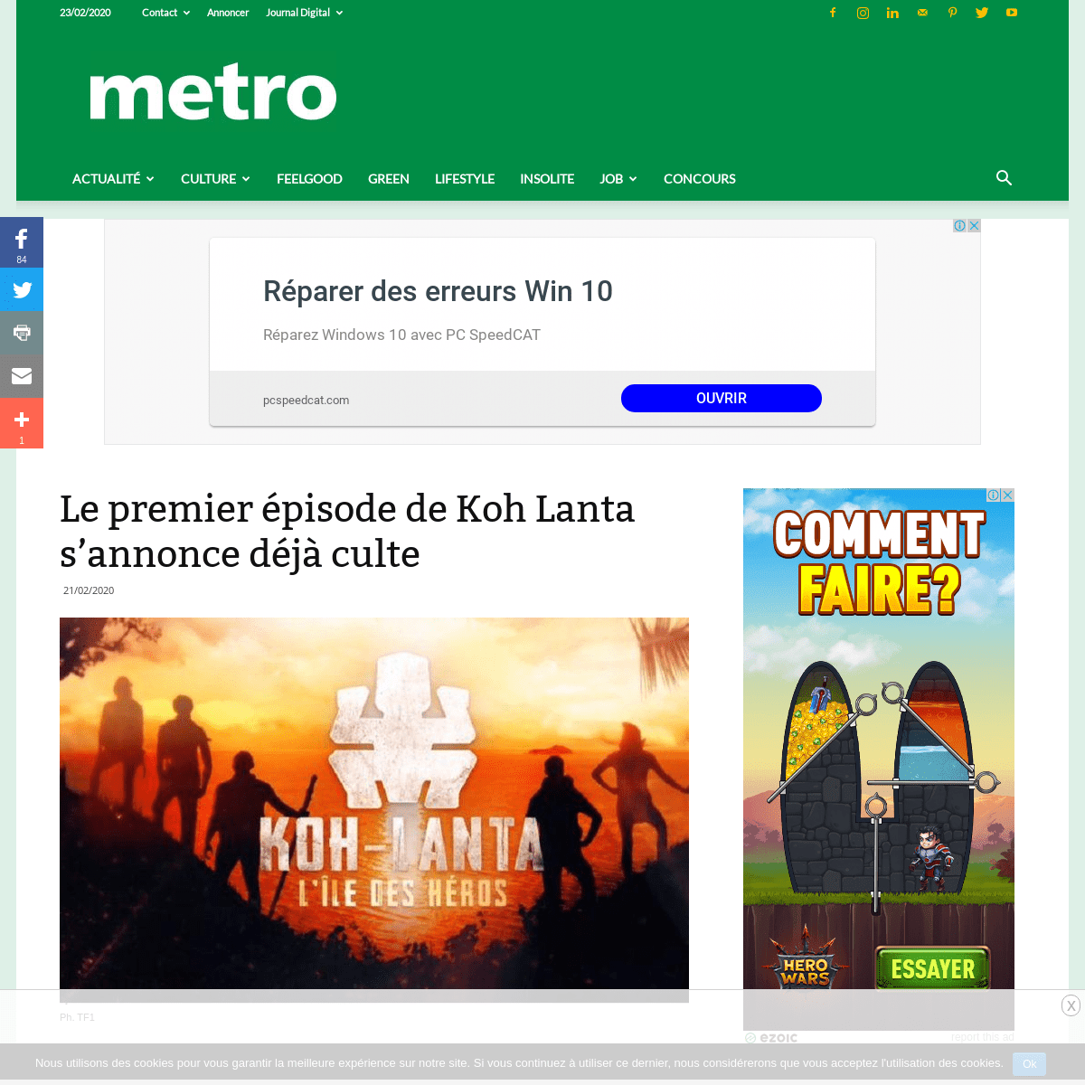 A complete backup of fr.metrotime.be/2020/02/21/must-read/le-premier-episode-de-koh-lanta-sannonce-deja-culte/