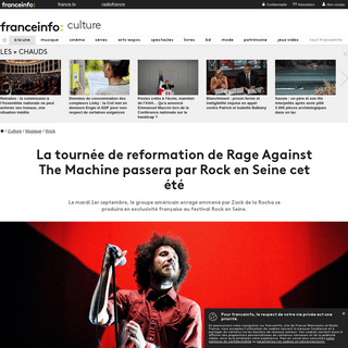 La tournÃ©e de reformation de Rage Against The Machine passera par Rock en Seine cet Ã©tÃ©