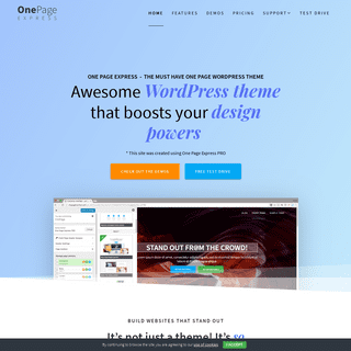 OnePage Express â€“ The must have one page wordpress theme