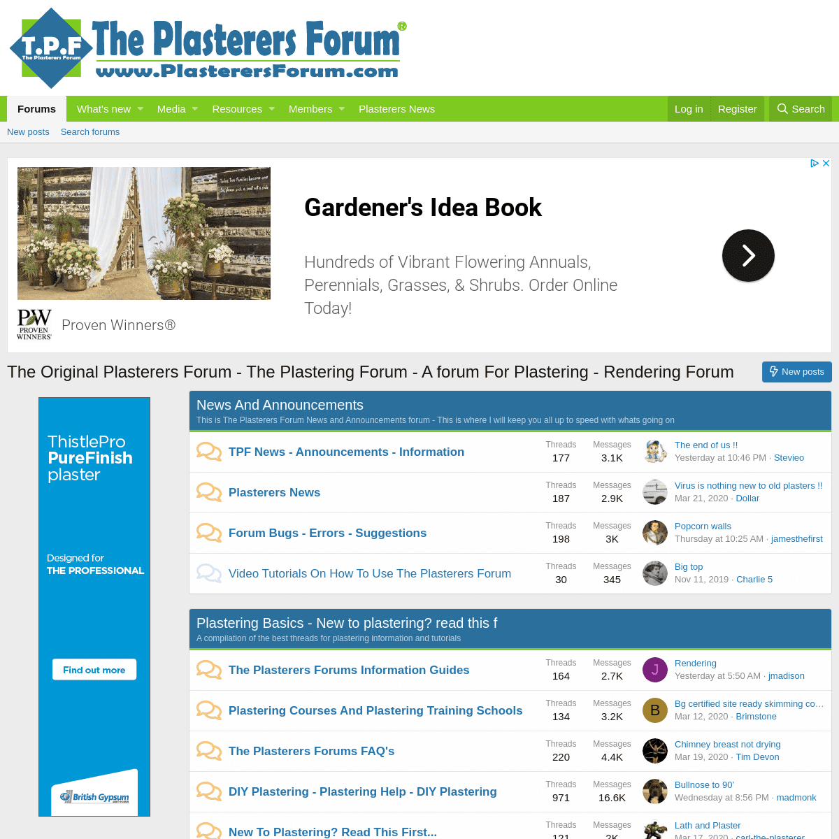 A complete backup of plasterersforum.com