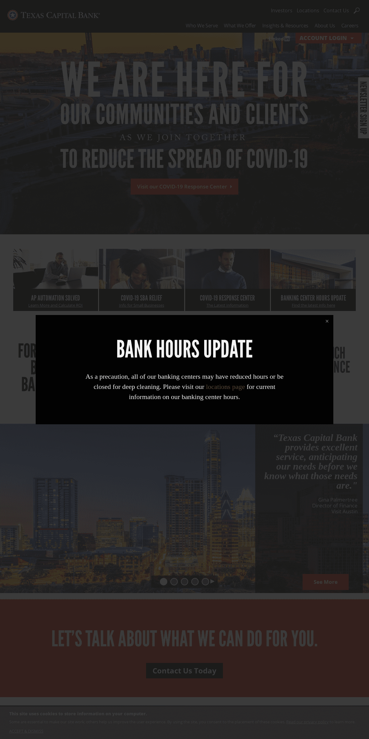 A complete backup of texascapitalbank.com