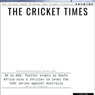 A complete backup of crickettimes.com/2020/02/sa-vs-aus-twitter-erupts-as-south-africa-wins-a-thriller-to-level-the-t20i-series/