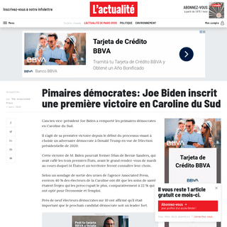 A complete backup of lactualite.com/actualites/pimaires-democrates-joe-biden-inscrit-une-premiere-victoire-en-caroline-du-sud/
