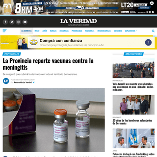 A complete backup of laverdadonline.com/la-provincia-reparte-vacunas-contra-la-meningitis/