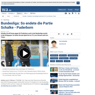 Schalke - Paderborn- Bundesliga heuteÂ live im TV, Live-Stream, Ticker - Schalke 04