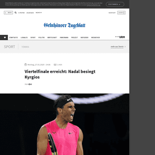 Viertelfinale erreicht- Nadal besiegt Kyrgios