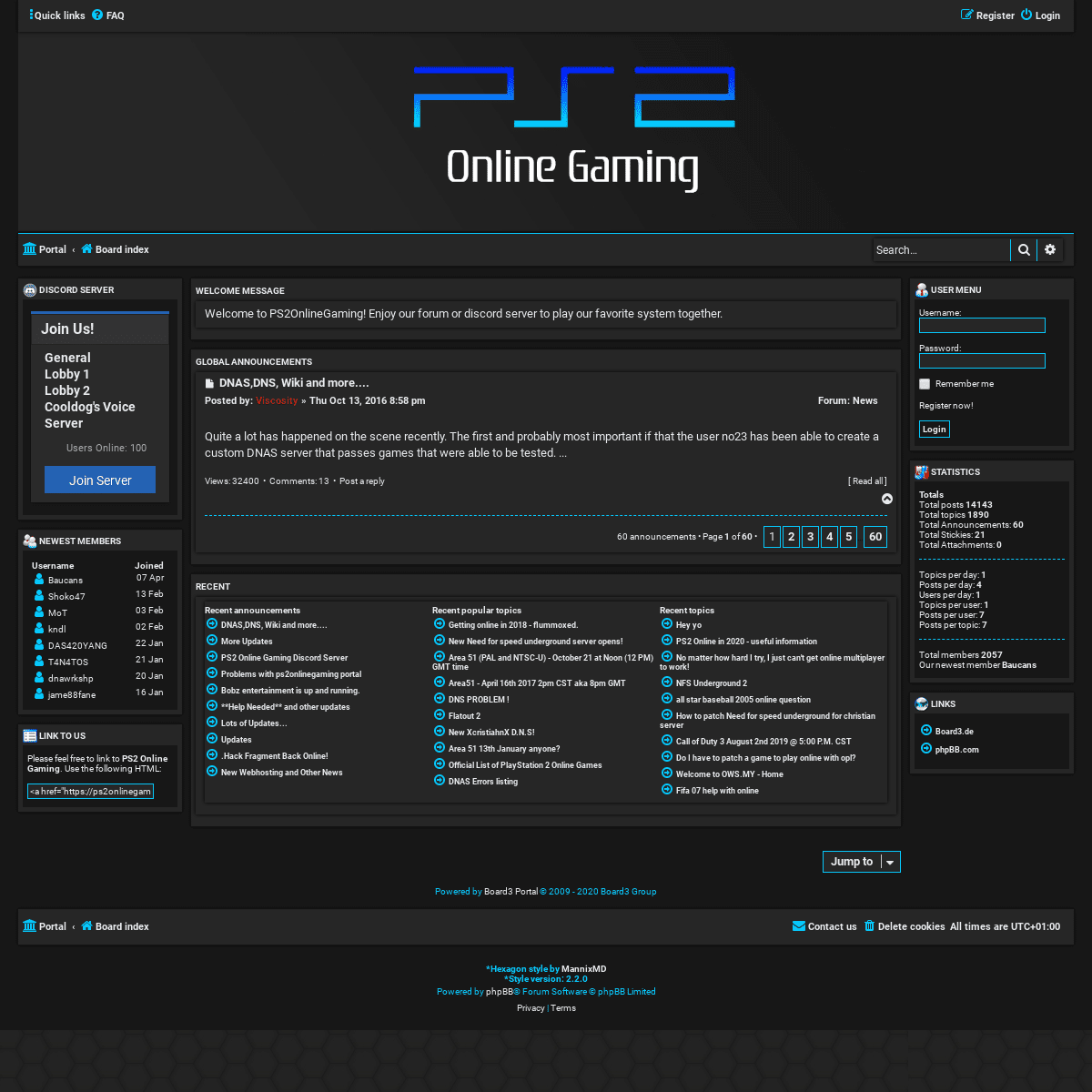 PS2 Online Gaming - Portal
