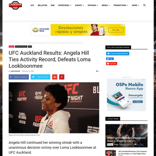 A complete backup of cagesidepress.com/2020/02/22/ufc-auckland-results-angela-hill/