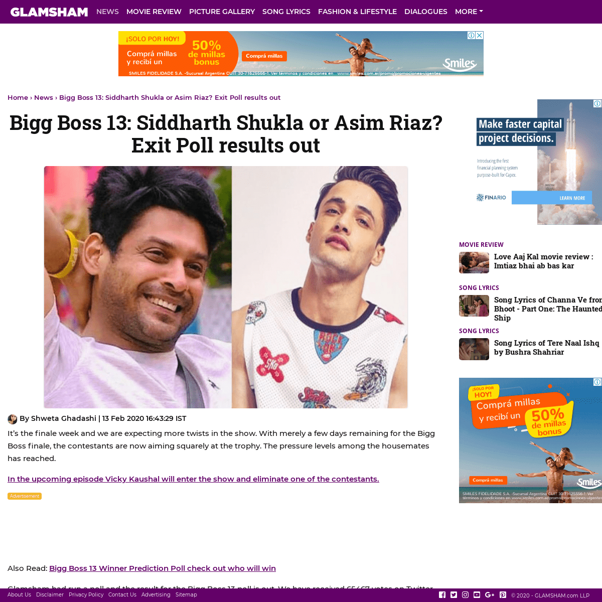 A complete backup of www.glamsham.com/en/bigg-boss-13-siddharth-shukla-or-asim-riaz-exit-poll-results-out
