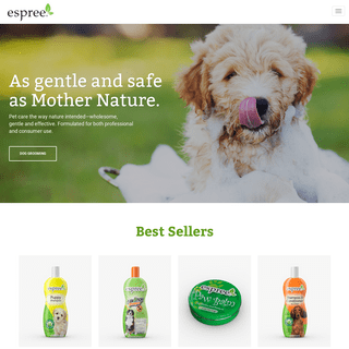 Pet grooming products formulated for professional and everyday use - Espree