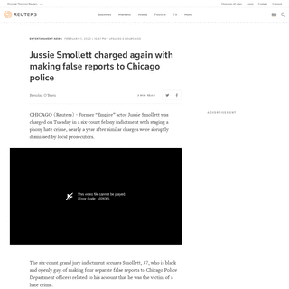A complete backup of www.reuters.com/article/us-people-jussie-smollett/jussie-smollett-charged-again-with-making-false-reports-t