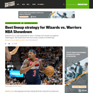 A complete backup of dknation.draftkings.com/2020/3/1/21160102/wizards-vs-warriors-nba-dfs-daily-fantasy-basketball-showdown-str