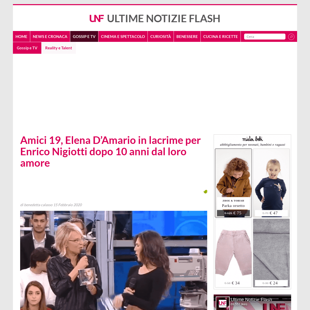 A complete backup of www.ultimenotizieflash.com/gossip-tv/reality-talent/2020/02/15/amici-19-elena-damario-in-lacrime-per-enrico