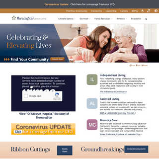 Assisted Living, Senior Living and Memory Care - MorningStar