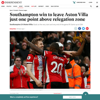 A complete backup of www.independent.co.uk/sport/football/premier-league/southampton-aston-villa-result-score-long-armstrong-goa