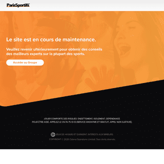 Parissportifs.com - Le site est en cours de maintenance.