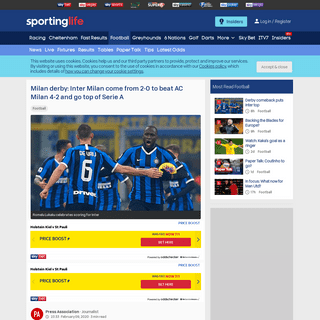 A complete backup of www.sportinglife.com/football/news/derby-comeback-puts-inter-top/177160