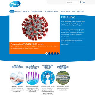 A complete backup of pfizer.ie