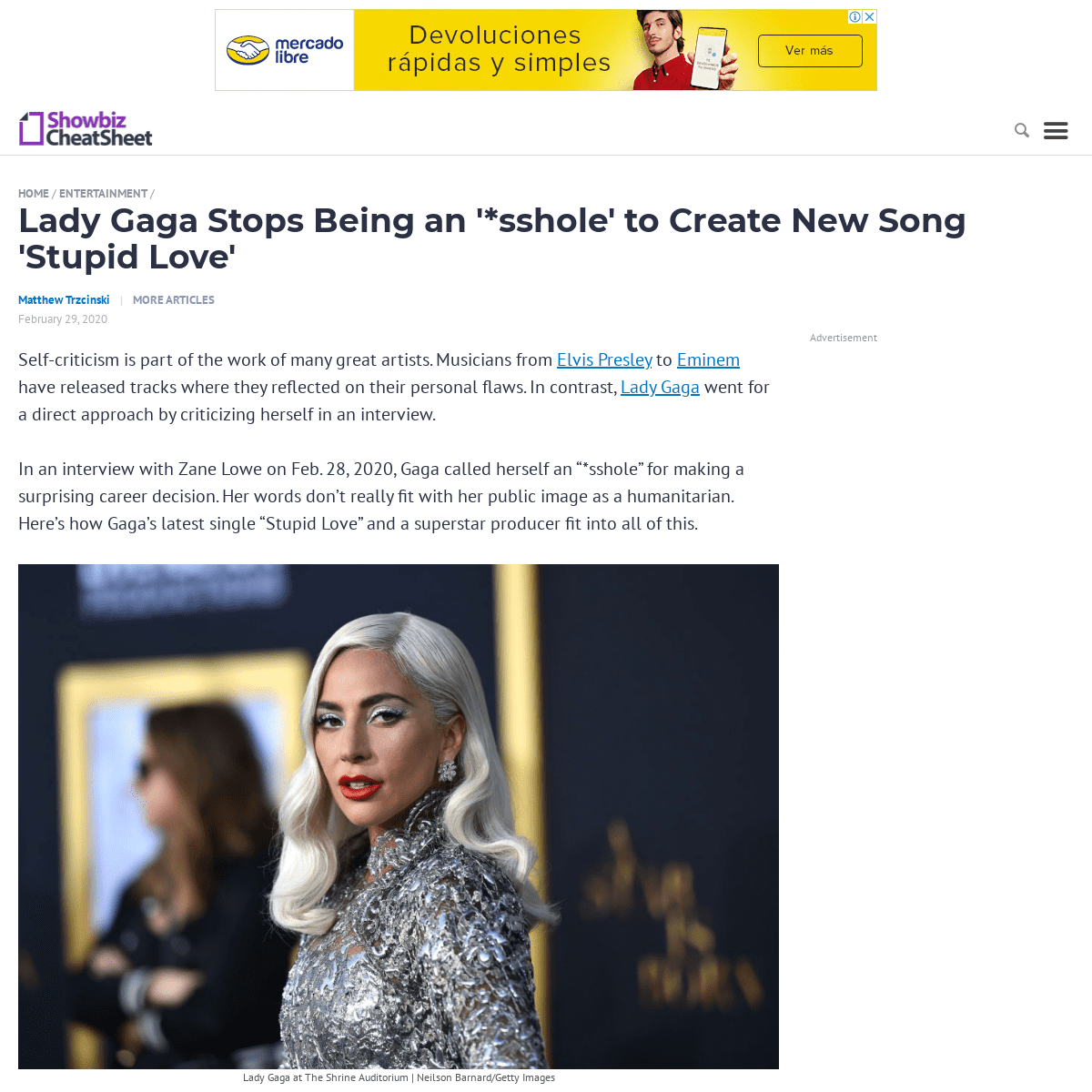A complete backup of www.cheatsheet.com/entertainment/lady-gaga-stops-being-an-sshole-to-create-new-song-stupid-love.html/