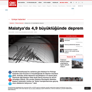 Son dakika! Deprem mi oldu- Malatya'da deprem - GÃ¼nÃ¼n Haberleri