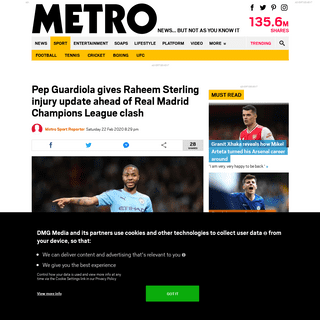A complete backup of metro.co.uk/2020/02/22/pep-guardiola-gives-raheem-sterling-injury-update-ahead-real-madrid-clash-12285093/