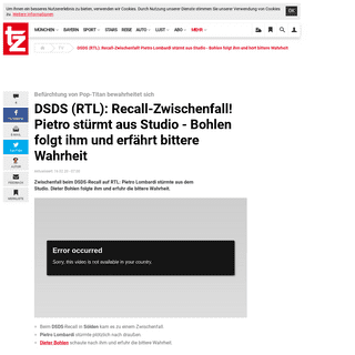 A complete backup of www.tz.de/tv/dsds-rtl-dieter-bohlen-pietro-lombardi-recall-zwischenfall-soelden-uebergeben-zr-13541846.html