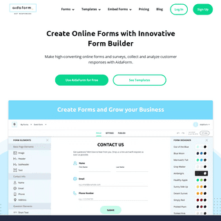 Online Form Creator - Innovative Online Forms by AidaForm