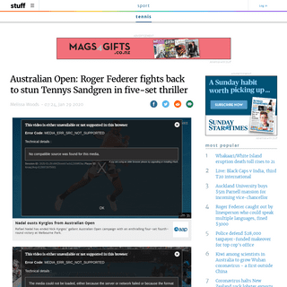 A complete backup of www.stuff.co.nz/sport/tennis/119108206/australian-open-roger-federer-fights-back-to-stun-tennys-sandgren-in