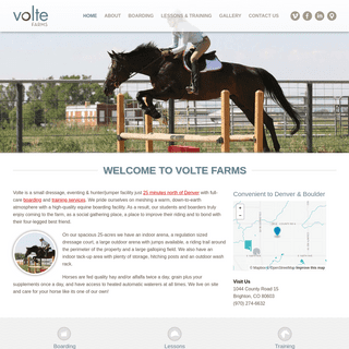 Horse Boarding, Lessons & Training, Full-Care Facility in Colorado - Volte Farms