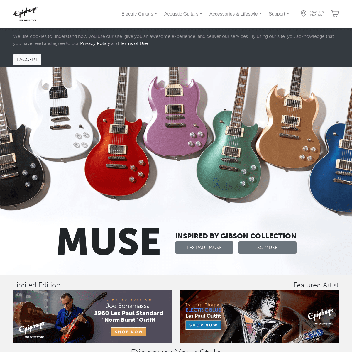 A complete backup of epiphone.com