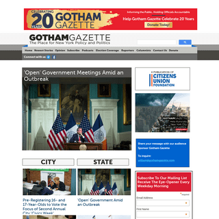 Gotham Gazette- The Place for New York Policy and Politics