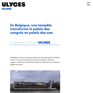 A complete backup of www.ulyces.co/news/en-belgique-une-tempete-transforme-le-palais-des-congres-en-palais-des-con/