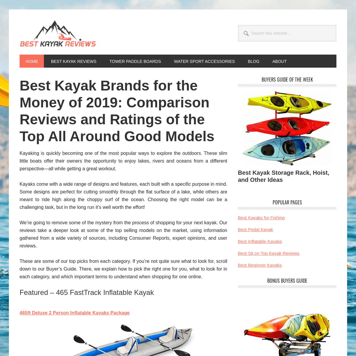 A complete backup of bestkayaks.reviews