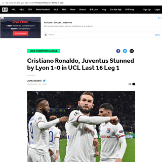 A complete backup of bleacherreport.com/articles/2878109-cristiano-ronaldo-juventus-stunned-by-lyon-1-0-in-ucl-last-16-leg-1