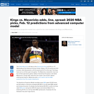 A complete backup of www.cbssports.com/nba/news/kings-vs-mavericks-odds-line-spread-2020-nba-picks-feb-12-predictions-from-advan
