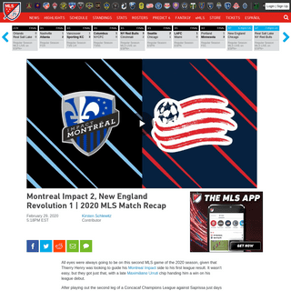 A complete backup of www.mlssoccer.com/post/2020/02/29/montreal-impact-2-new-england-revolution-1-2020-mls-match-recap