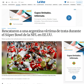 A complete backup of www.lavoz.com.ar/sucesos/rescataron-a-una-argentina-victima-de-trata-durante-super-bowl-de-nfl-en-eeuu
