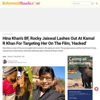 A complete backup of www.bollywoodshaadis.com/articles/rocky-jaiswal-trolls-kamal-r-khan-16489