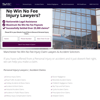 No Win No Fee Injury Claim Lawyers & Accident Solicitors in Manchester