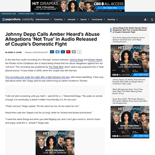 A complete backup of popculture.com/celebrity/2020/02/02/johnny-depp-calls-amber-heard-abuse-allegations-not-true-audio-recordin
