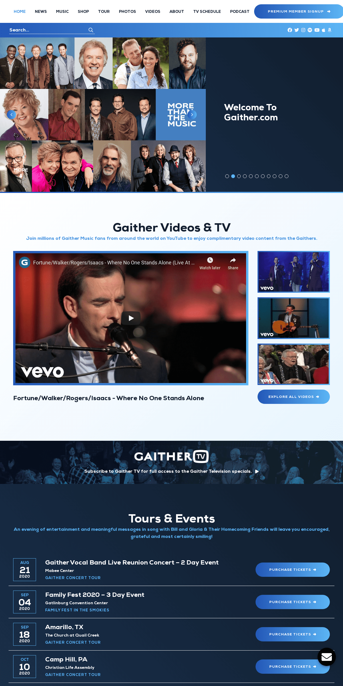 A complete backup of gaither.com