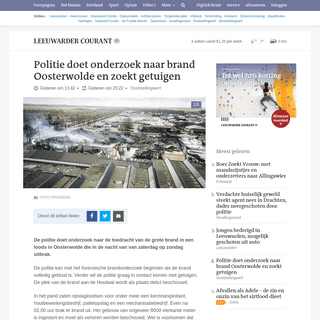 A complete backup of www.lc.nl/friesland/ooststellingwerf/Politie-doet-onderzoek-naar-brand-Oosterwolde-en-zoekt-getuigen-254074