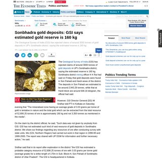 A complete backup of economictimes.indiatimes.com/news/politics-and-nation/gold-deposits-found-in-uttar-pradeshs-sonbhadra/artic