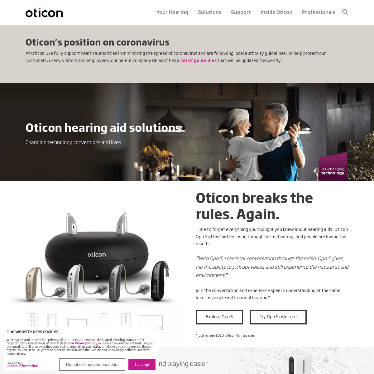 A complete backup of oticon.com