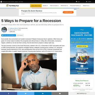 A complete backup of www.fool.com/investing/2020/02/14/5-ways-to-prep-for-a-recession.aspx