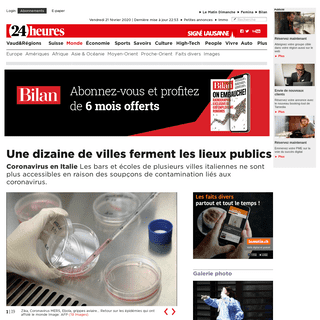 Coronavirus en Italie- Une dizaine de villes ferment les lieux publics - Monde - 24heures.ch