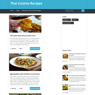 Thai Cuisine Recipes